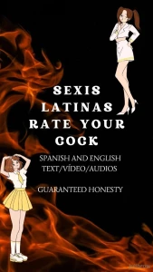 Sexy latinas ready to rate you without filters for only 15 get a 100