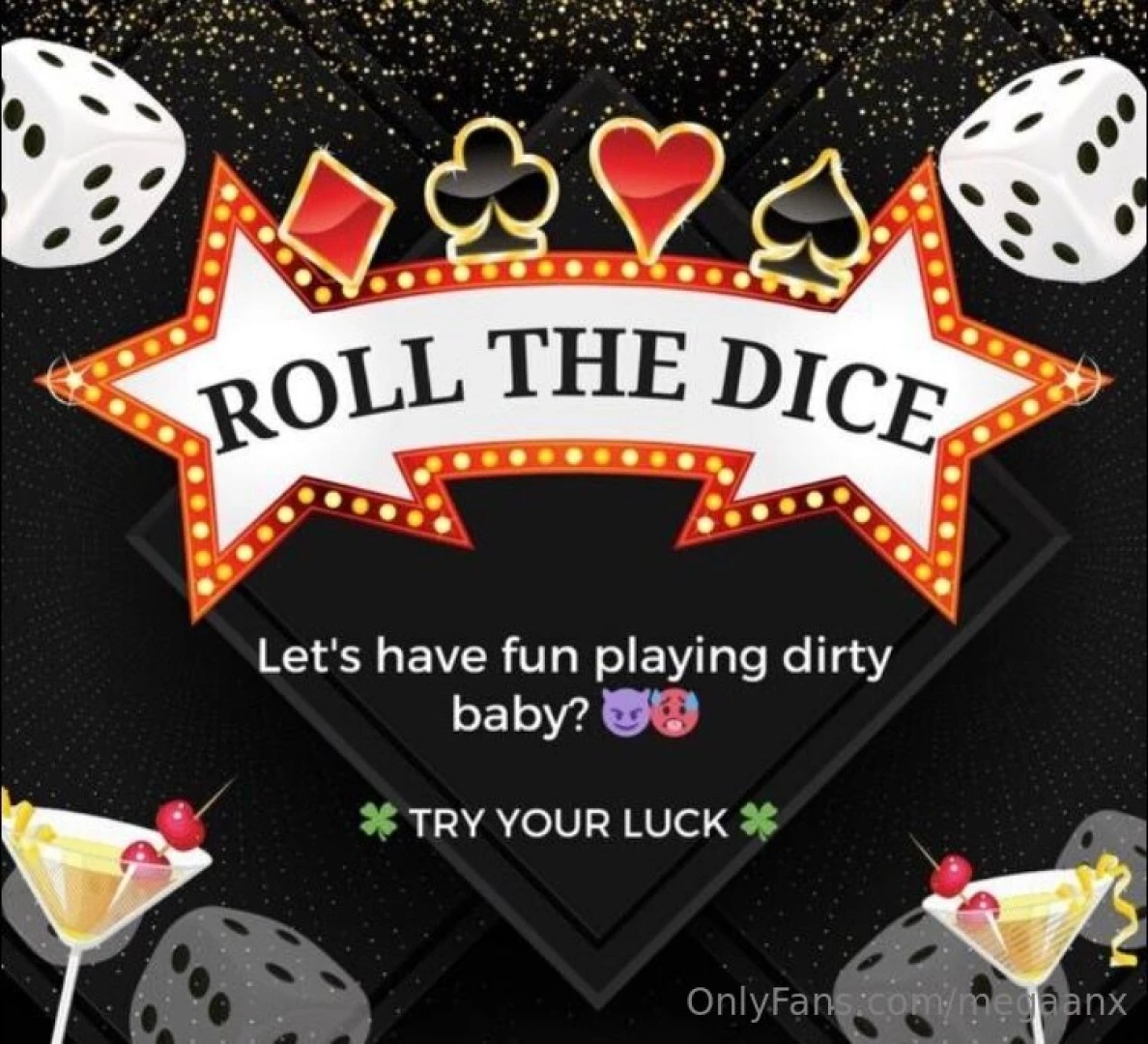 Roll the dirty dice there will be six prizes for the six numbers on 