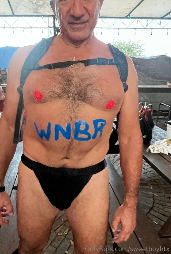 Daddy at the world naked bike ride htx this week 