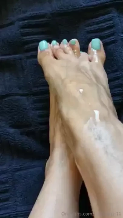 Just oiling my feet for you 