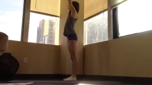 One of my early videos a full yoga session then a hot cum show