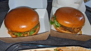 One of these burgers is half beef half not beef and you can only kind part 2