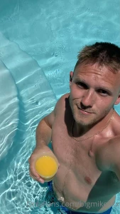 Rinsing off after the pool