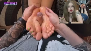 -bratty blonde luna pov footjob hurry and fuck my feet so we can leave