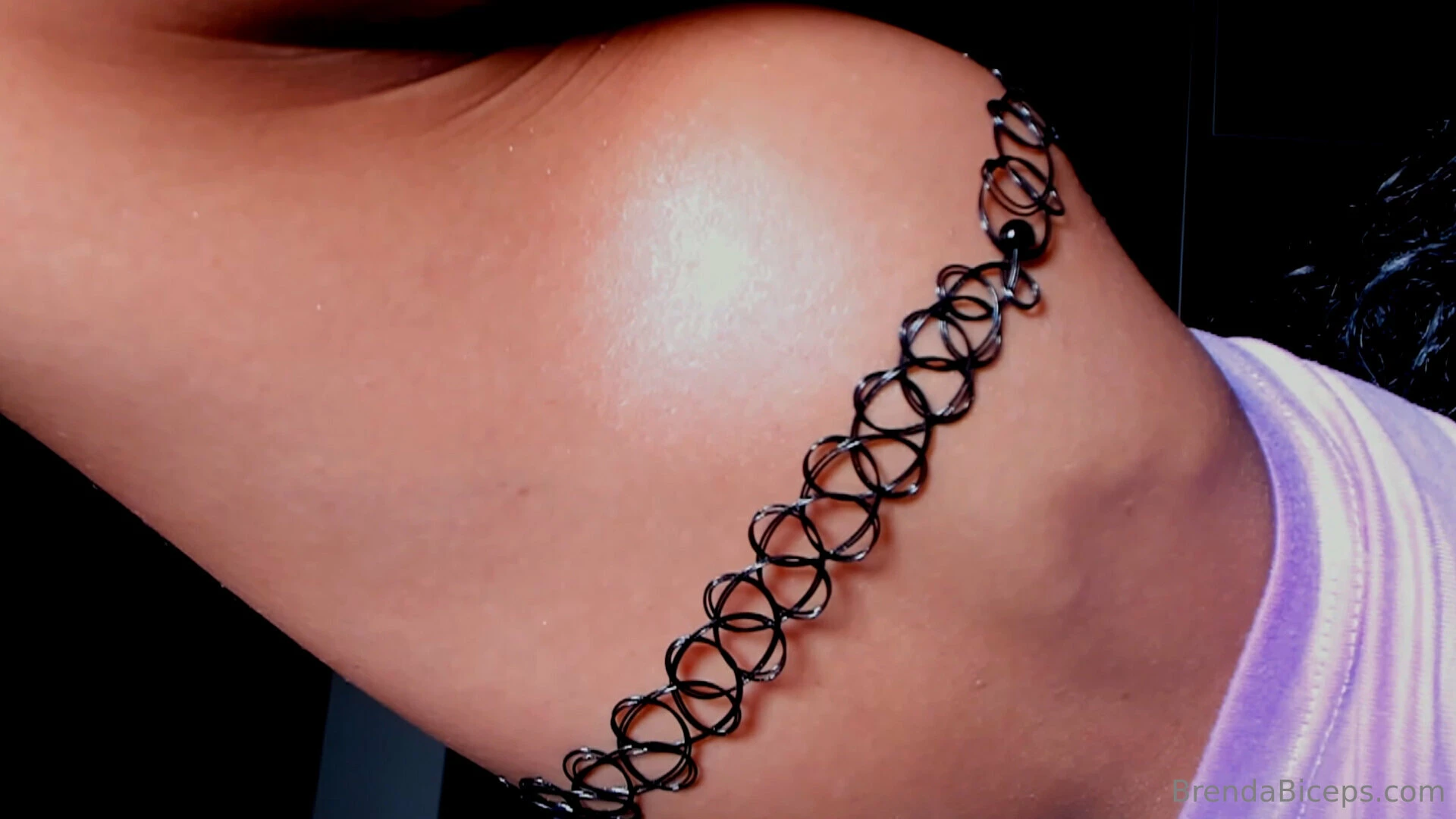 Closeup flexing video biceps bounce part 2 