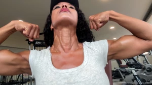 Recent gym video - bicep workout and flexing video part 2