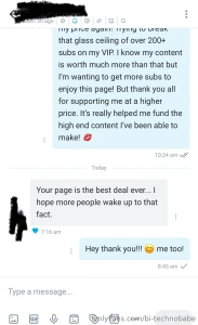 You still sleeping on my vip page see what this new sub had to say