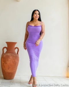 Dripping in violet curves sculpted to perfection and a vibe that says