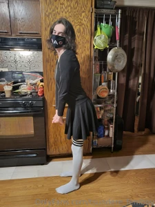 Black with the white thigh highs part 5