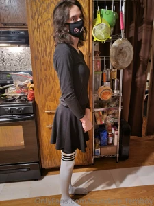 Black with the white thigh highs part 8