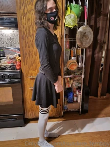 Black with the white thigh highs part 3