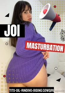 Follow my instructions to cum give me all your milk on my oiled tits