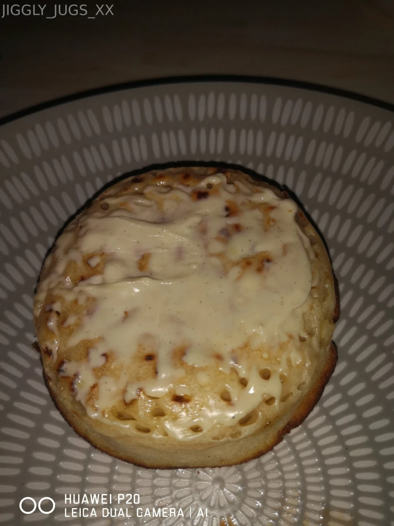 Starting the morning off right with a bit of crumpet 