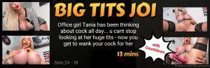 Big tits dildo joi your sexy office boss tania has her eyes on your