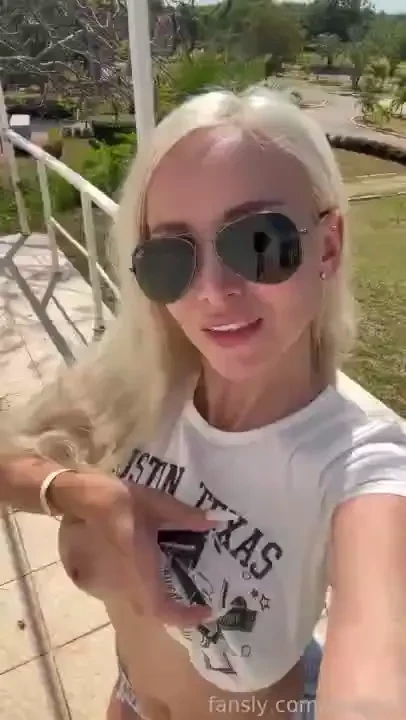 You have at least two good reasons to like me outdoors publicflashing 