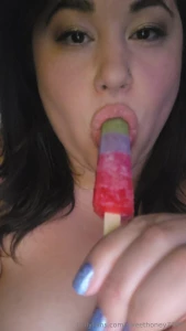 Nothing like a cold popsicle to suck on