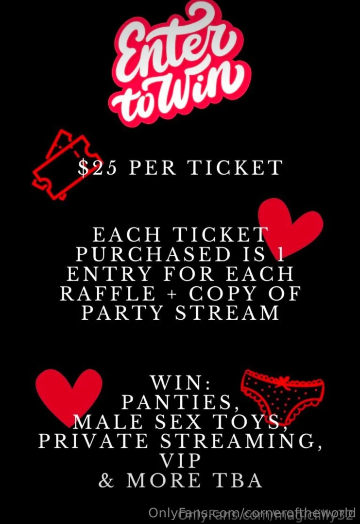 Would love to see some of my fans join us and purchase a raffle ticket 