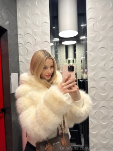 Beautiful faux fur coat have a wonderful evening everyone