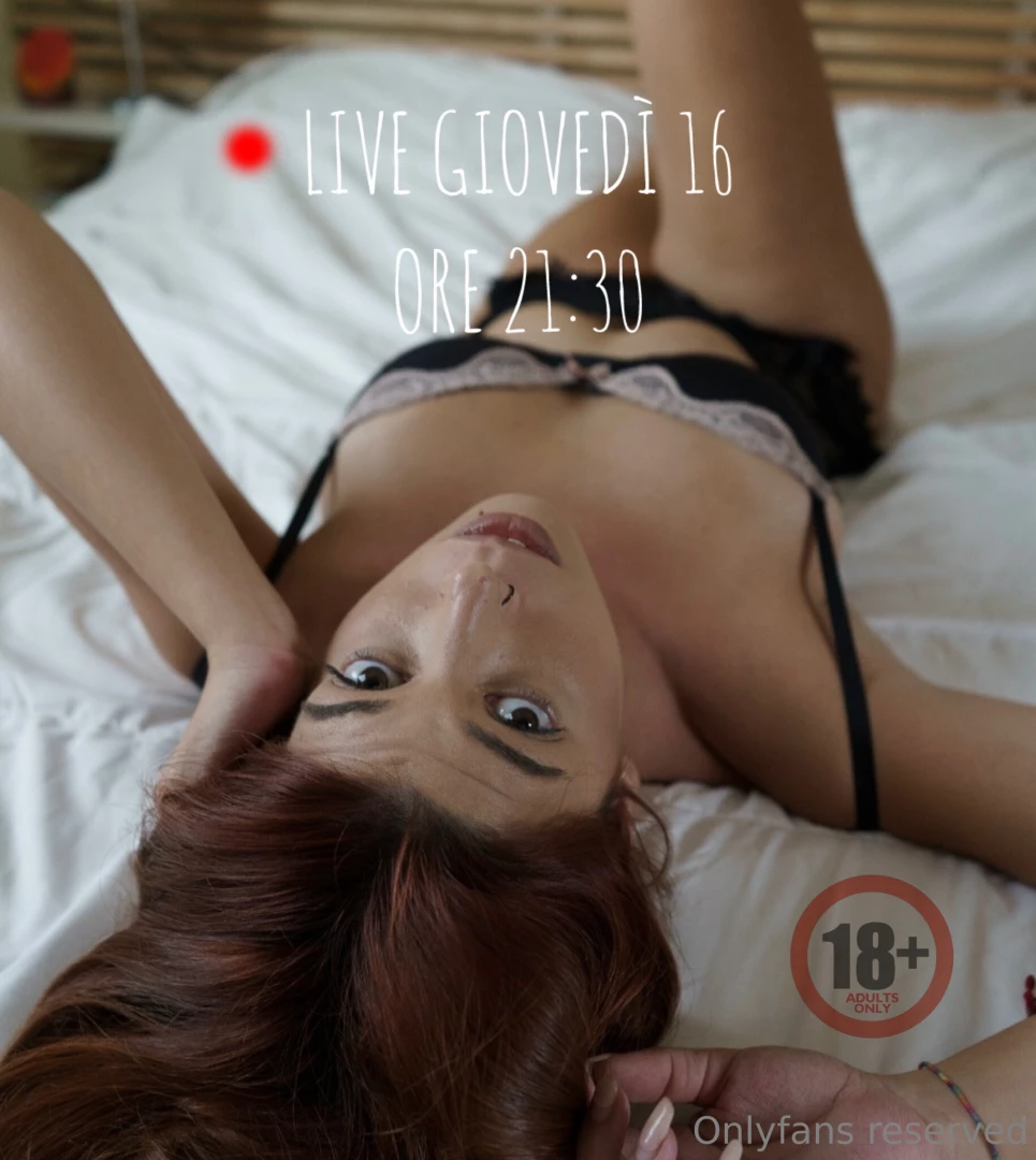 Ci vediamo gioved alle 21 30 con una bella live sul mio profilo ti ho 