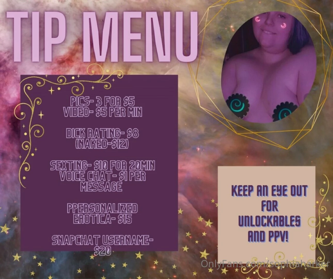 My cute little menu made by a hottie 