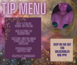 My cute little menu made by a hottie