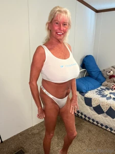My onlyfans crop top without pasties and white thong part 2