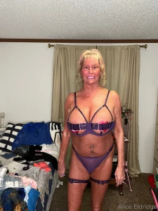 Purple hallow out bra and thong in this i am irresistable part 1