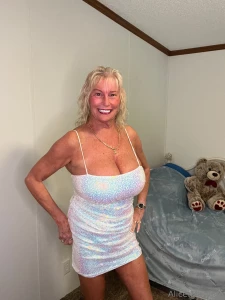 White elegant sparkling seequin with spaghetti strap dress part 2