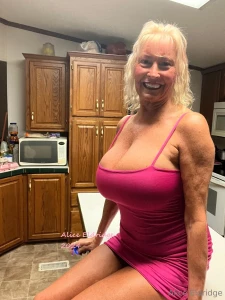 Having fun in pink dress with platform high heels part 1