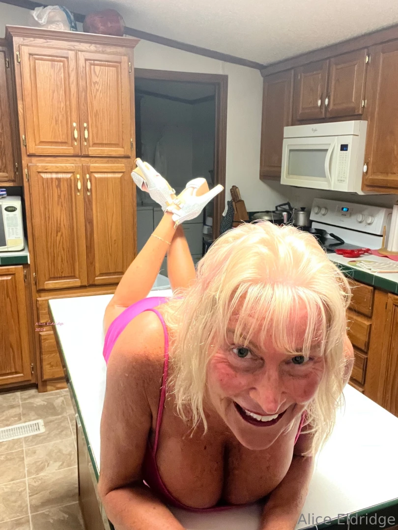 Having fun in pink dress with platform high heels part 2 