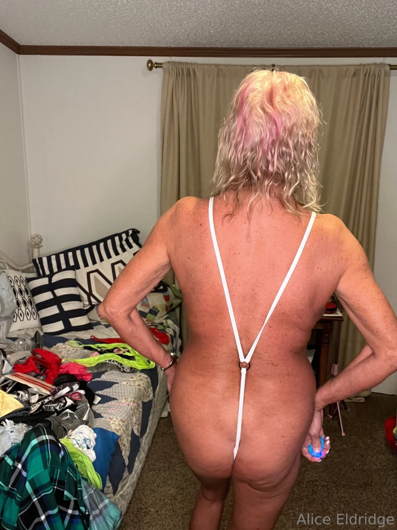 Blue with white trim slingshot swimsuit part 2 