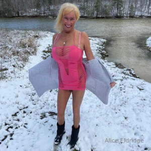 Pink lingerie with cutouts- look back at winter photos
