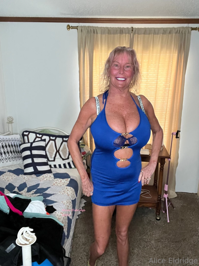 Blue dress with cutouts 