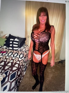 Black one piece net lingerie