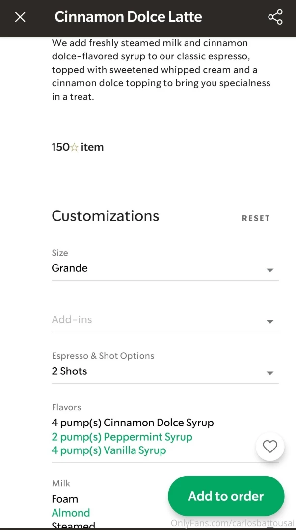 My normal order is 530 kcal and over 80 grams of sugar going to switch 