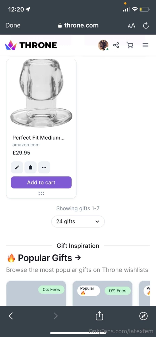 Just made a throne account check it out and buy me things throne com 