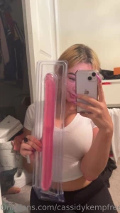 Seeing how far i can go down on my 16 inch double ended dildo if u