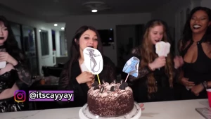 Ravengriim tv and her friends take on the viral hear me out cake trend