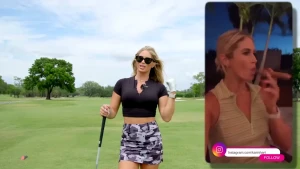 Ready to tee it up with karinhart golf tag along as she plays three