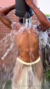 See through shorts and water