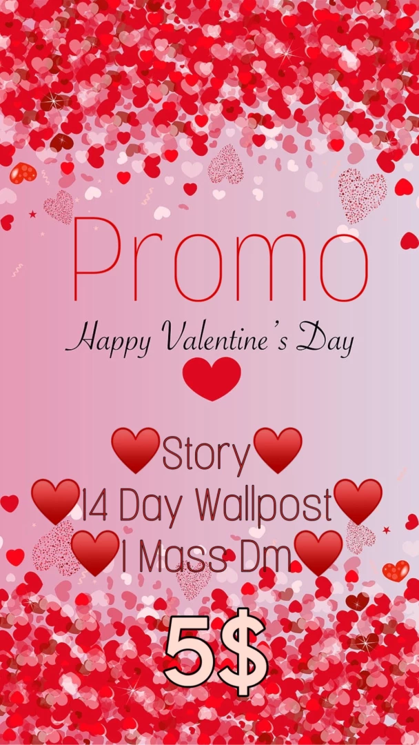 Valentines day promo 14 day wp story 1 mass dm 5 no naked pic 