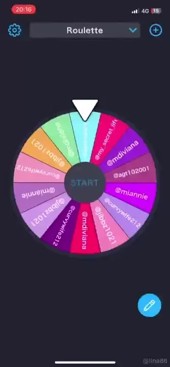 Good luck when the wheel is full with your names i ll turn it there 