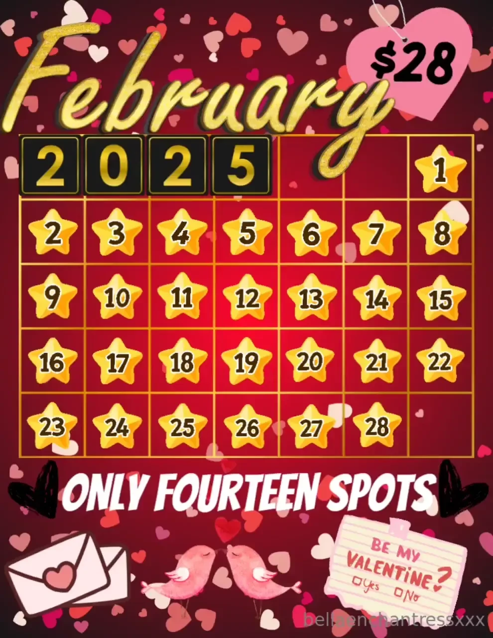 Only 7 spots left 28 days of all new xxx content puts you in my 