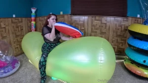Inflating many mini beachball in a pool teaser full video is 5 min