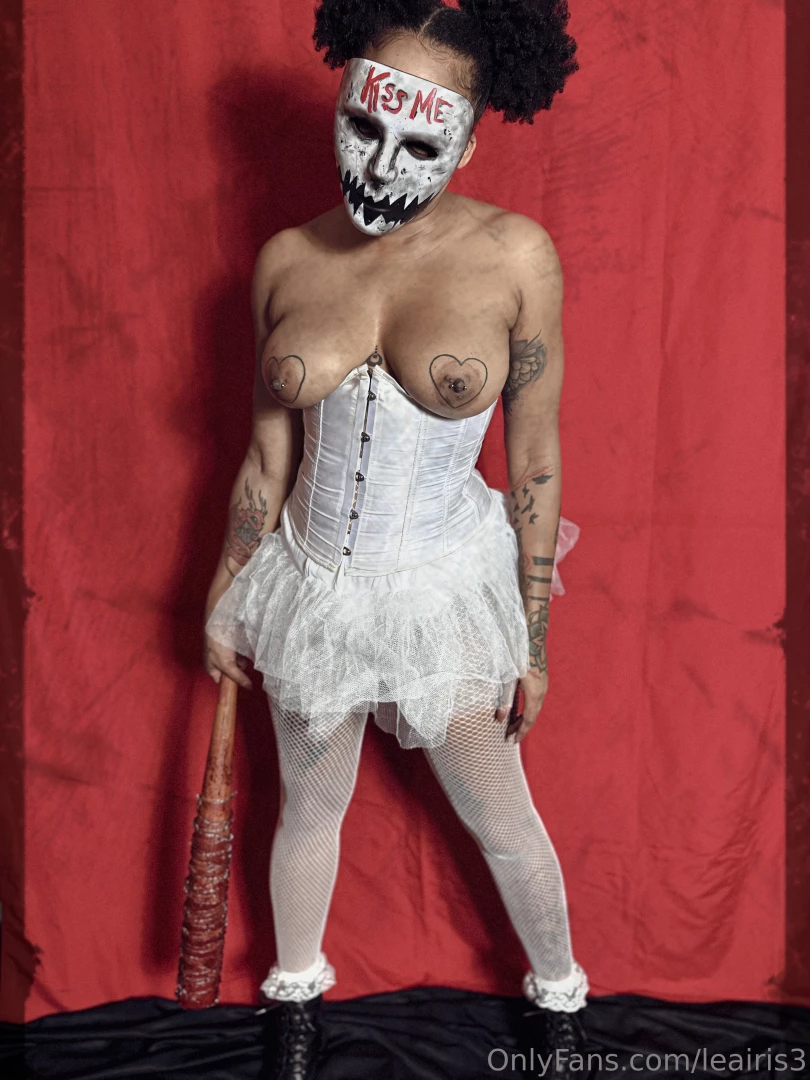 Todays spooky cosplay is kimmy or candy girl from the purge i m sure 