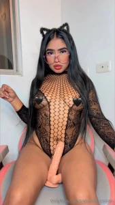 Do you like my black outfit watch me use my dildo in my holes right