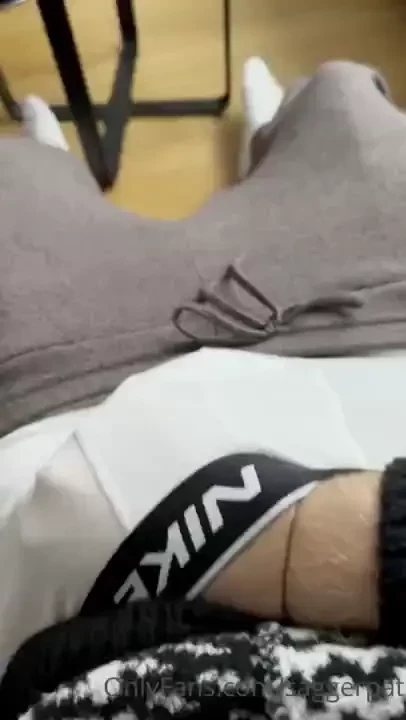 Sagging jerking and cumming in white nikes part 3 