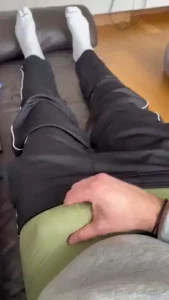 Quick bust in green boxers