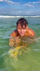 The water was too cold it s not that small believe me