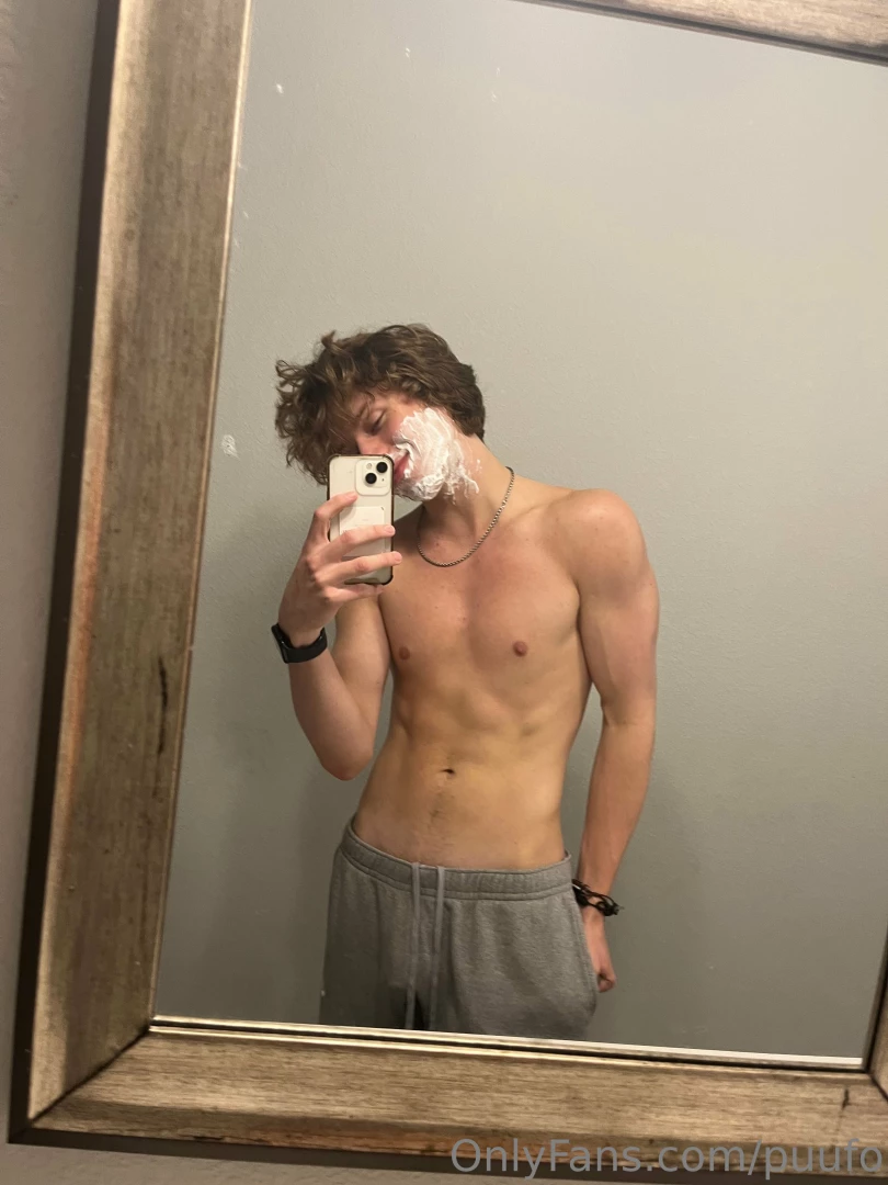 Getting rid of the face scruff nothing like a clean smooth face 